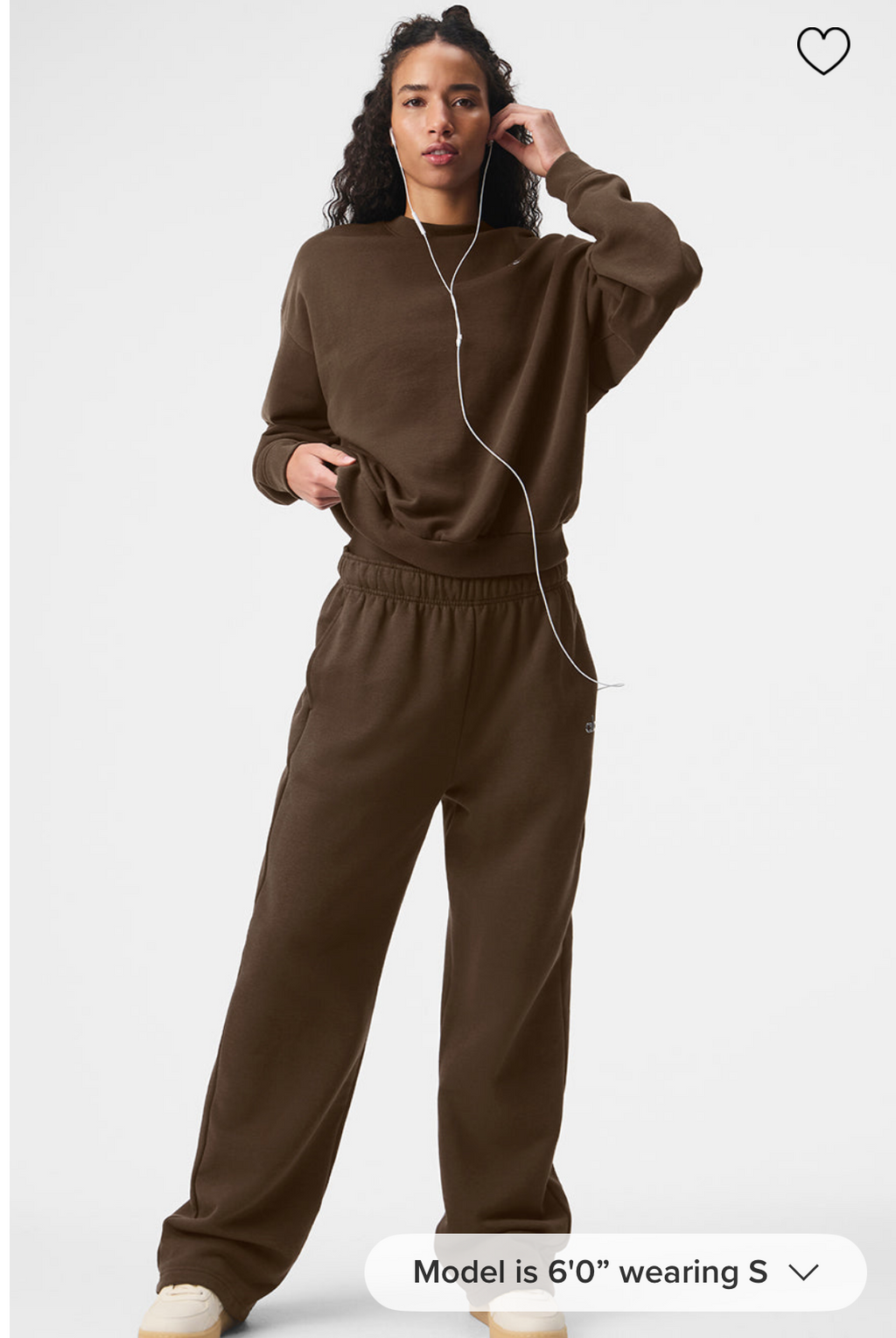 alo Cropped Accolade Sweatpant - Espresso