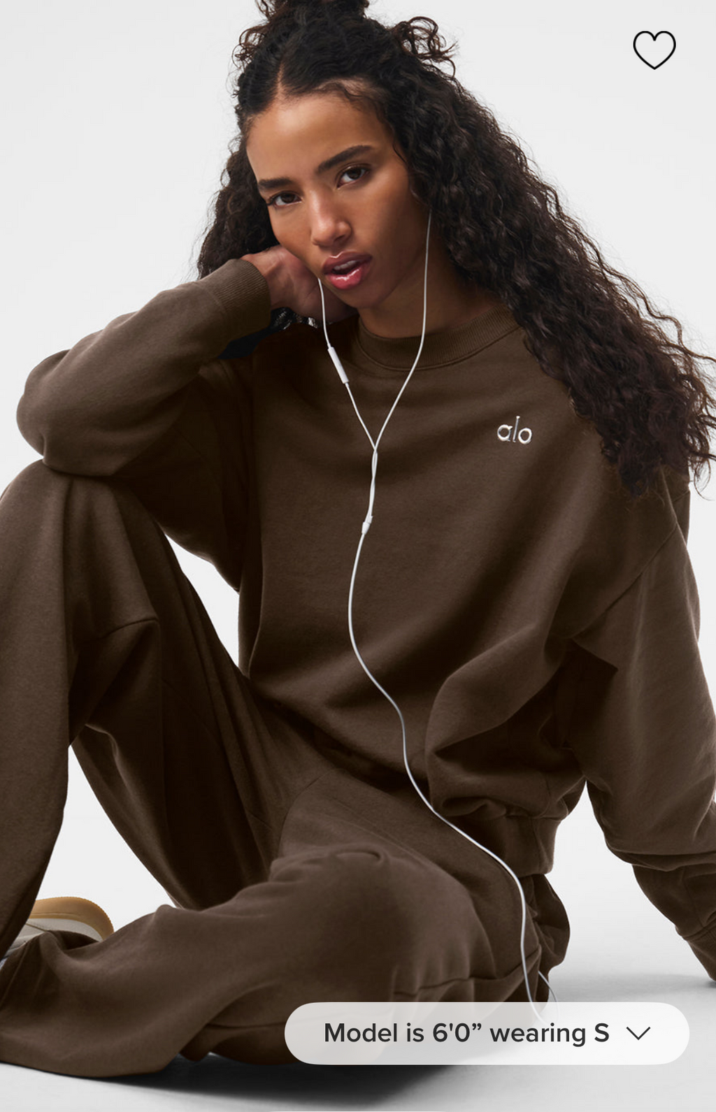 alo Cropped Accolade Sweatpant - Espresso