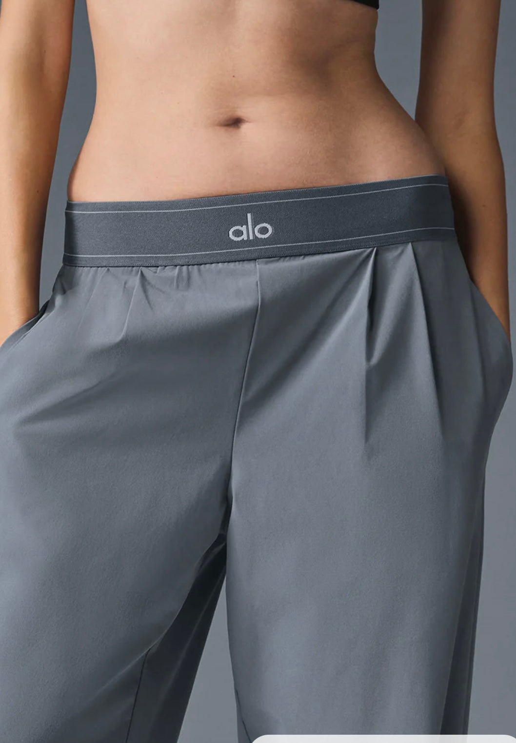 alo Suit Up Trouser Gray