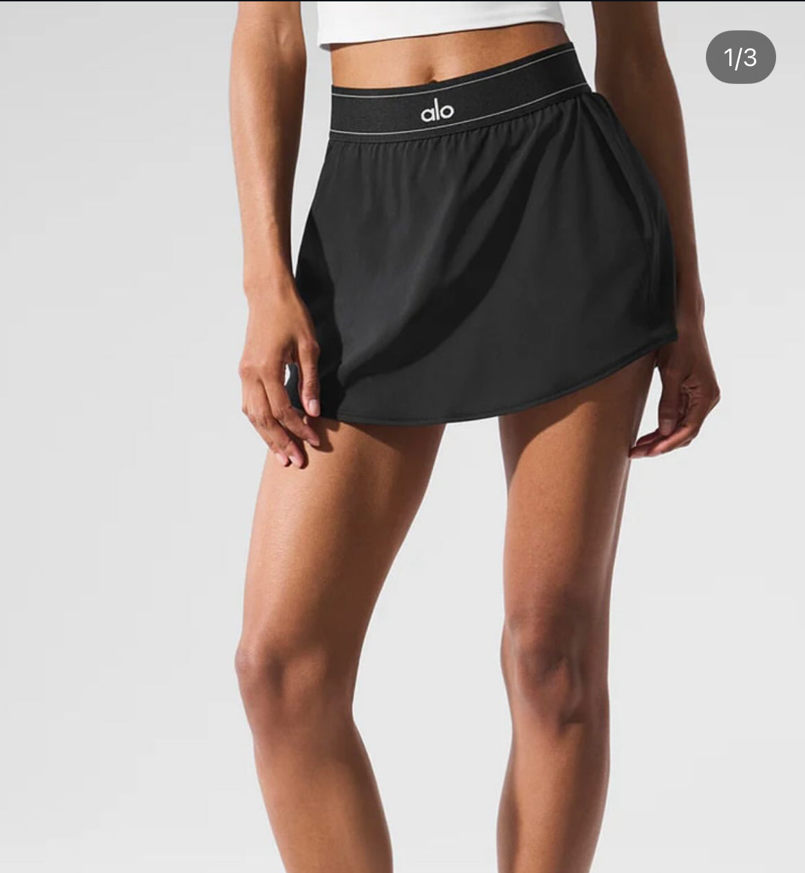 alo Match Point Tennis Skirt Black