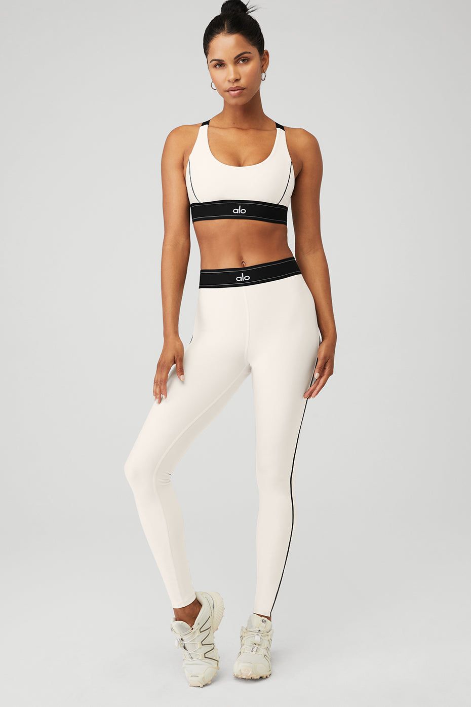 alo Airlift High-Waist Suit Up Set White